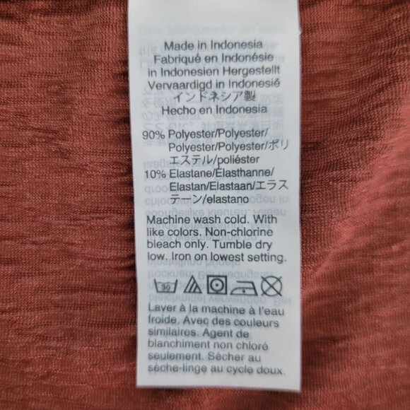 Madewell Texture & Thread Crinkle Velvet Flutter Sleeve Blouse Top XS Burgundy - Picture 5 of 5